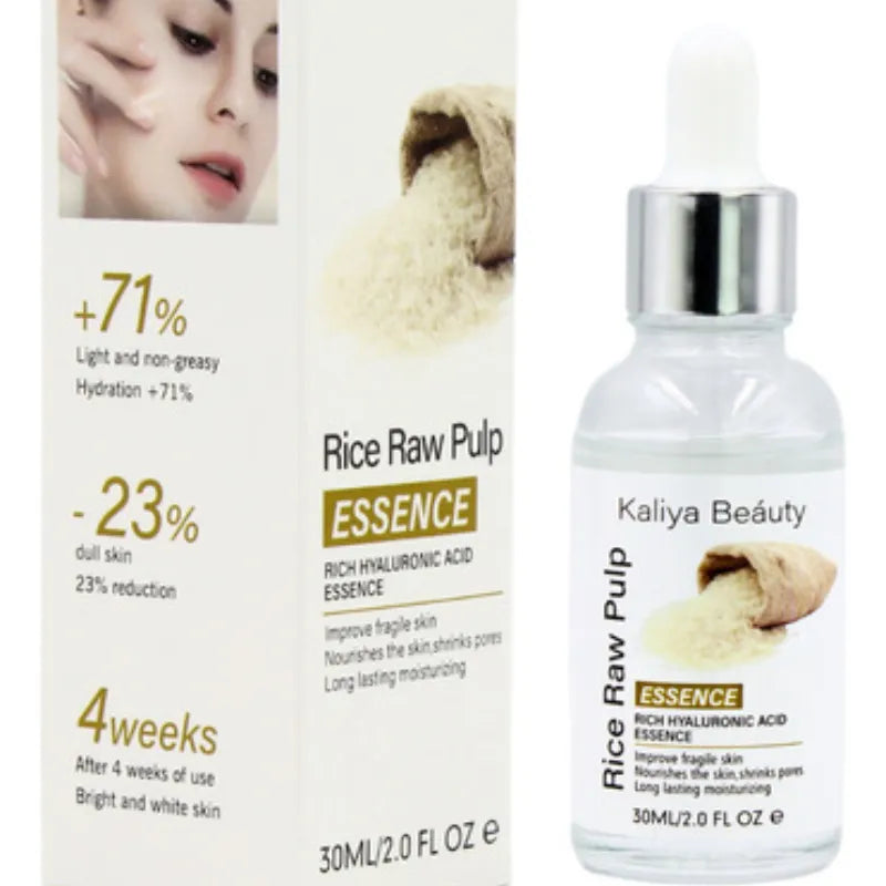 Kaliya Beauty Rice Raw Pulp Essence – Hyaluronic Acid Brightening & Hydrating Serum (30ml)
